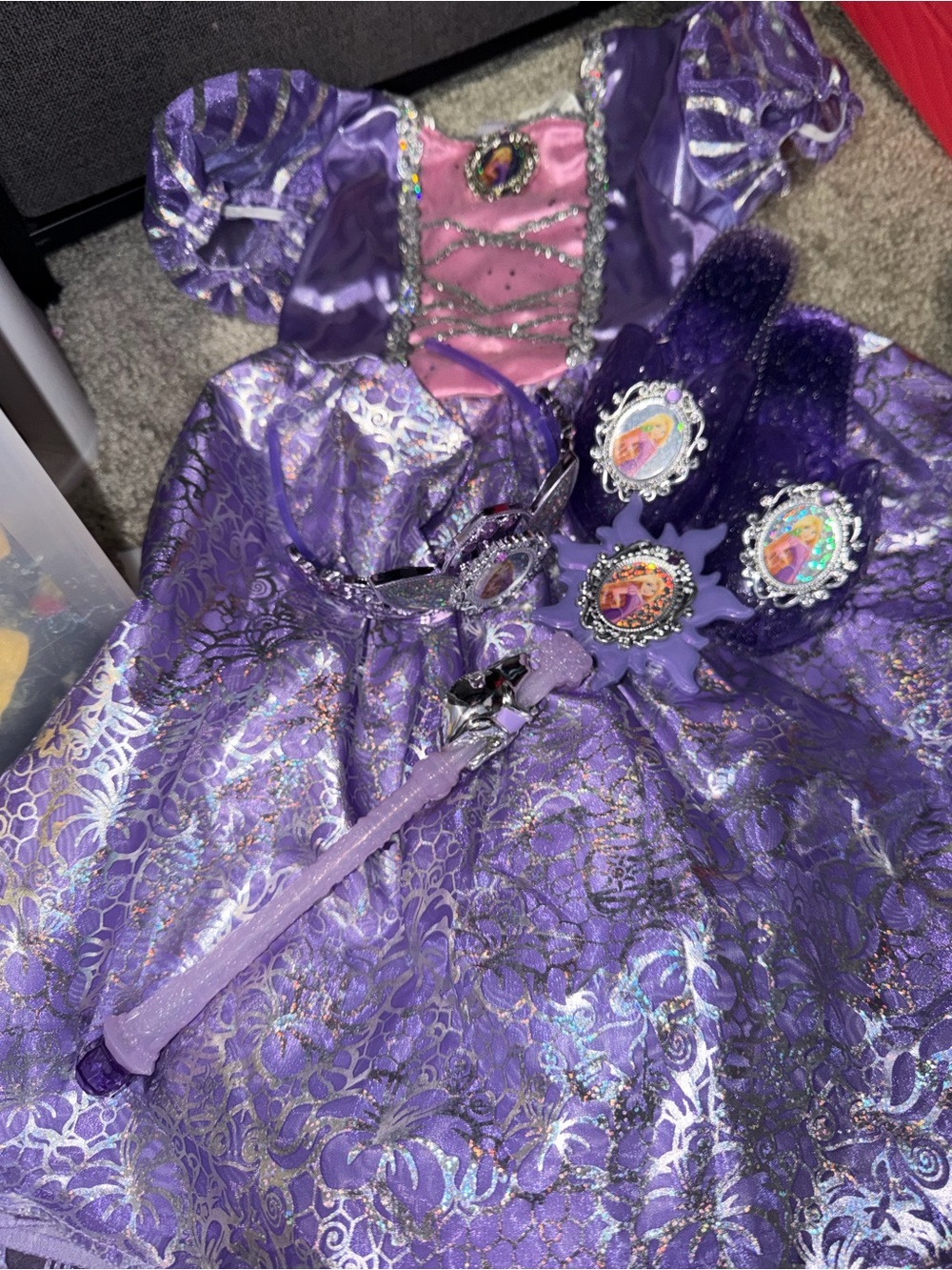 Purple Princess Sparkle Dress-Up Costume with Accessories